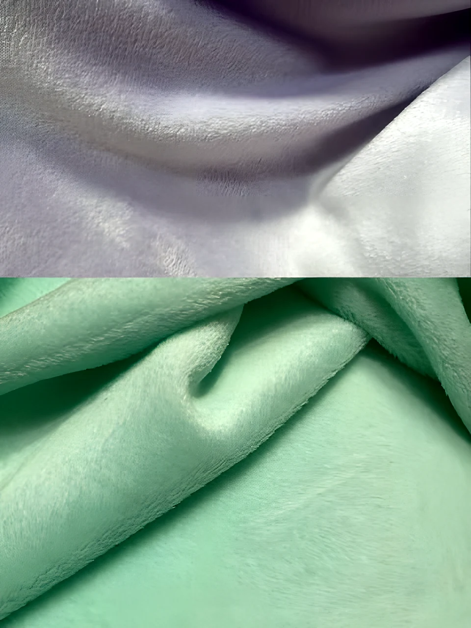 Textura de felpa en lila y verde menta